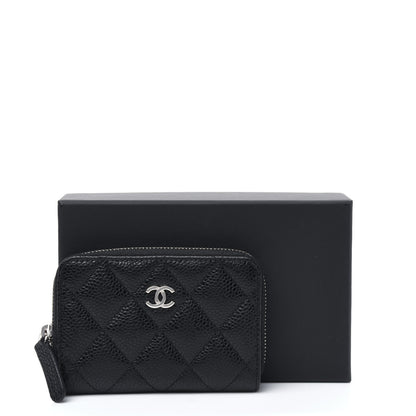 Chanel Caviar Quilted Zip Coin Purse Black 10 of 10