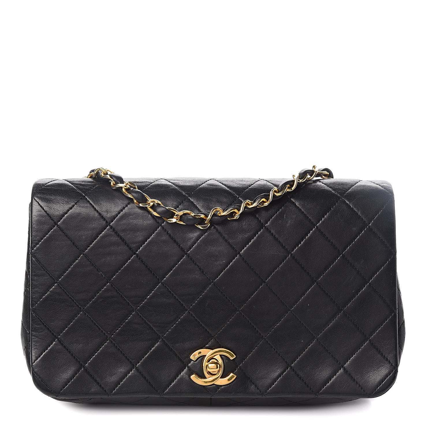 Chanel Lambskin Quilted Small Single Flap Black 1 of 14