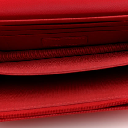Chanel Caviar Quilted Mini Wallet On Chain WOC Red 5 of 10