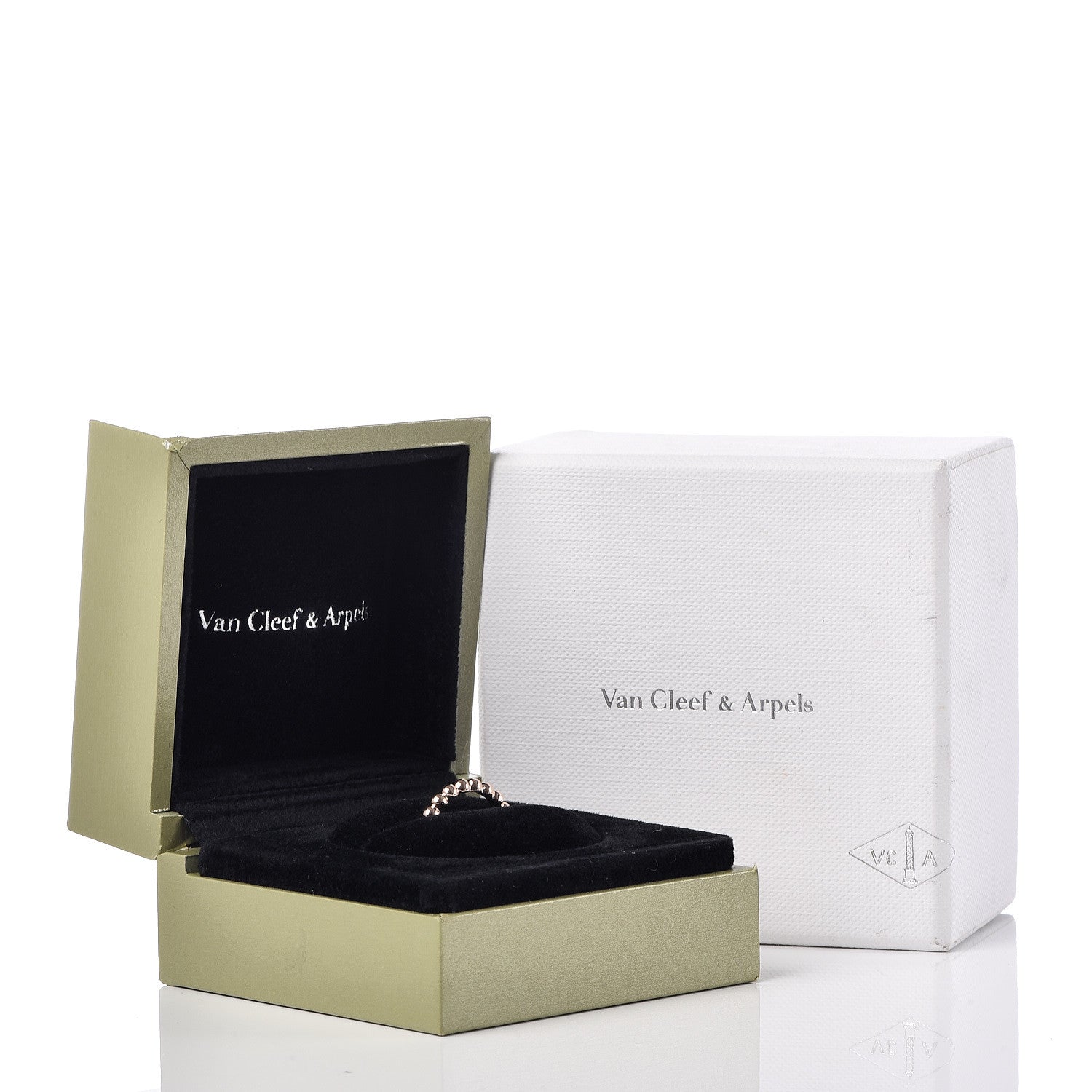 Van Cleef & Arpels 18K Rose Gold Small Perlee Ring 49 4.75 5 of 5