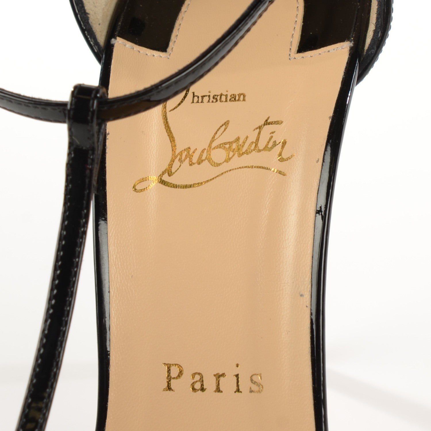 Christian Louboutin Patent Senora 100 Sandals 40.5 Black 7 of 7