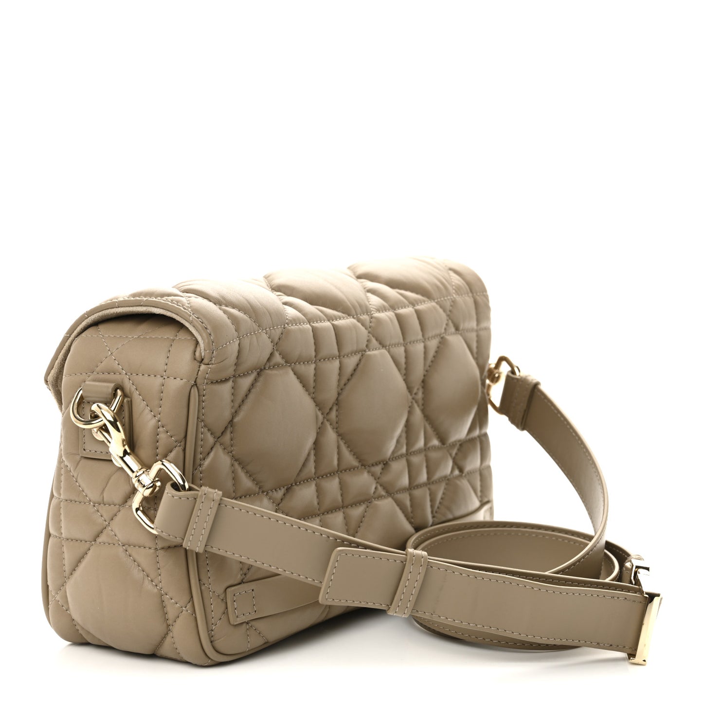 Calfskin Macrocannage Small Diorcamp Messenger Sand