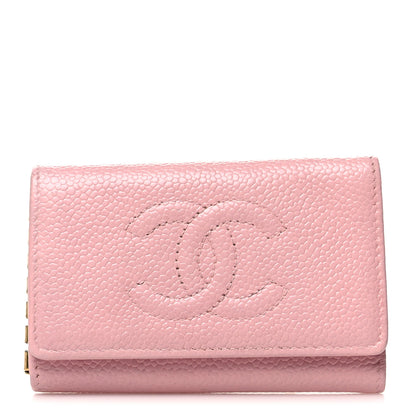 Chanel Caviar Timeless CC 6 Key Holder Case Pink 1 of 9