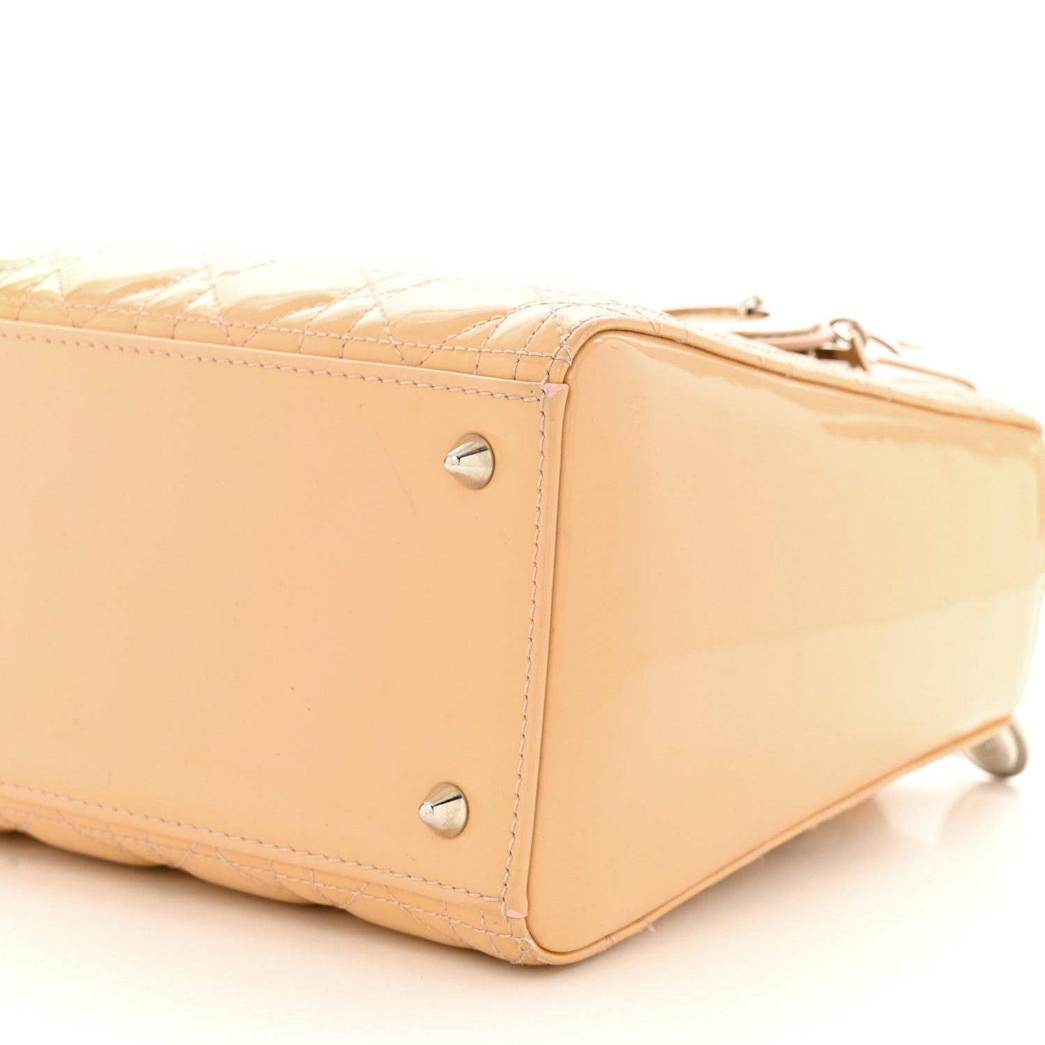 Christian Dior Patent Cannage Medium Lady Dior Beige 10 of 15