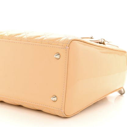 Christian Dior Patent Cannage Medium Lady Dior Beige 10 of 15