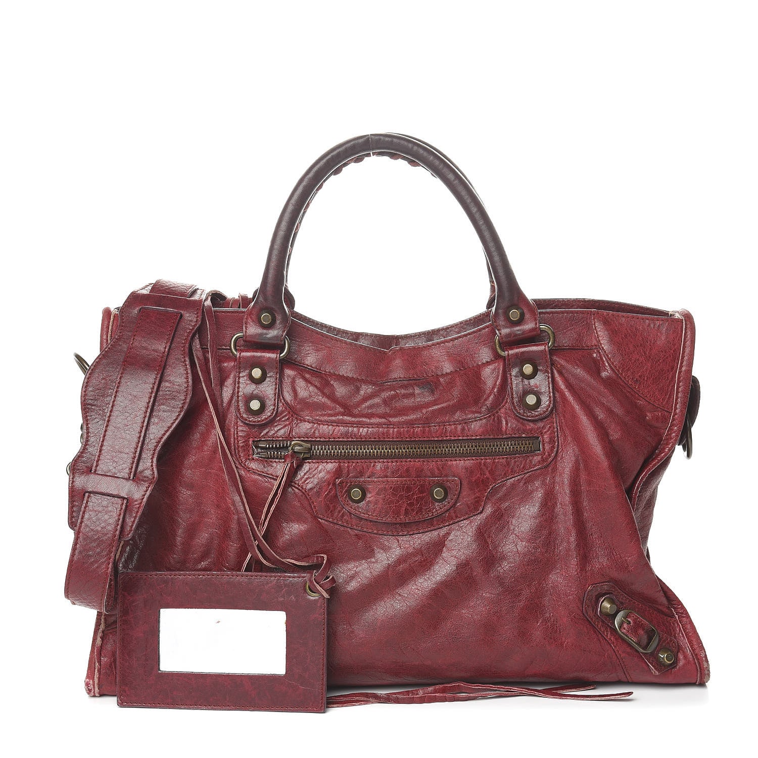 Balenciaga Agneau Classic Hardware City Bordeaux 1 of 16