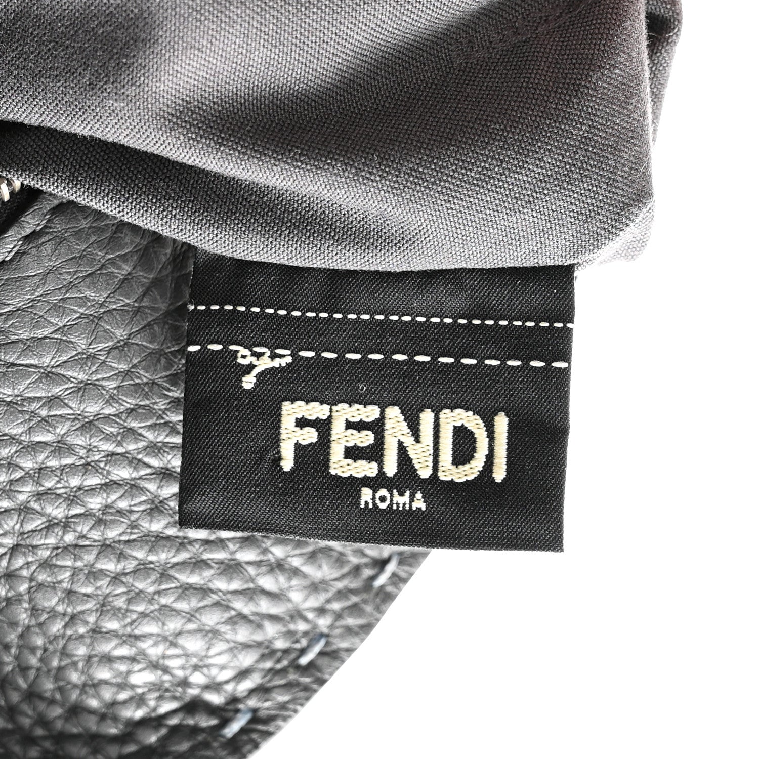 Fendi Nappa Romano Selleria Fringed Small Anna Bucket Bag Blue Cuoio 7 of 11