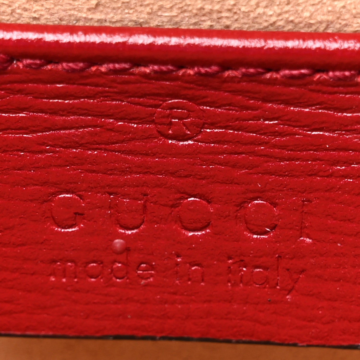 Gucci GG Supreme Monogram Azalea Calfskin Horsebit 1955 Crossbody Bag Beige Ebony New Cherry Red 6 of 11