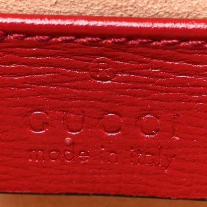 Gucci GG Supreme Monogram Azalea Calfskin Horsebit 1955 Crossbody Bag Beige Ebony New Cherry Red 6 of 11