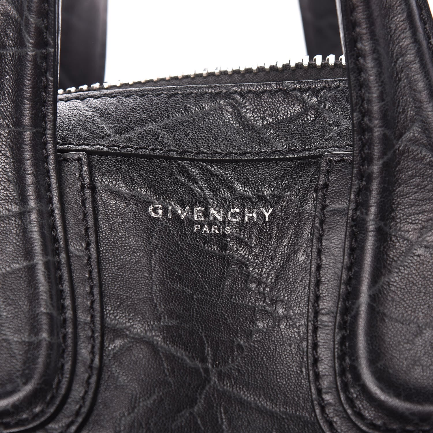 Givenchy Calfskin Elephant Embossed Medium Nightingale Black 6 of 13