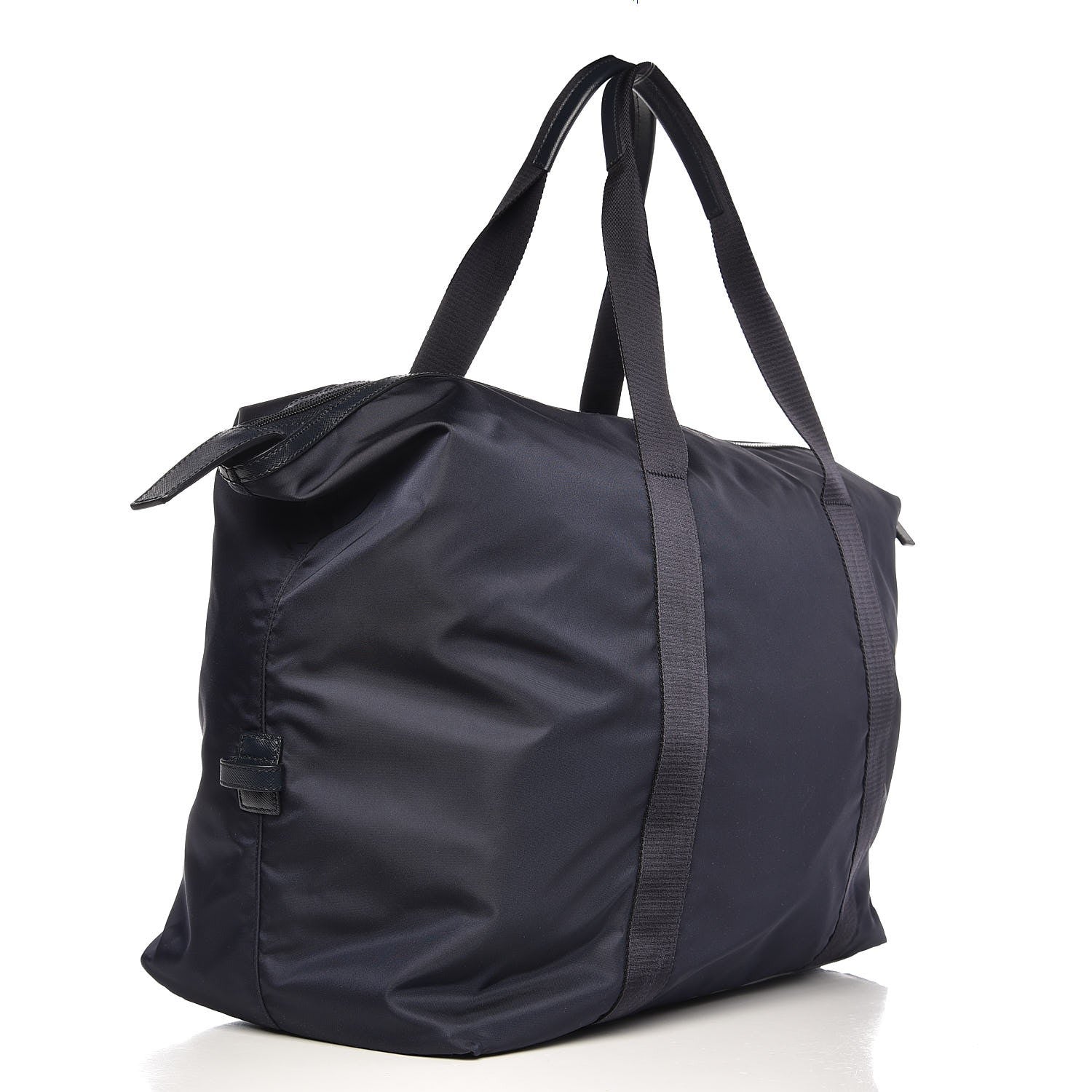 Prada Tessuto Nylon Saffiano Duffel Bag Blue 3 of 8