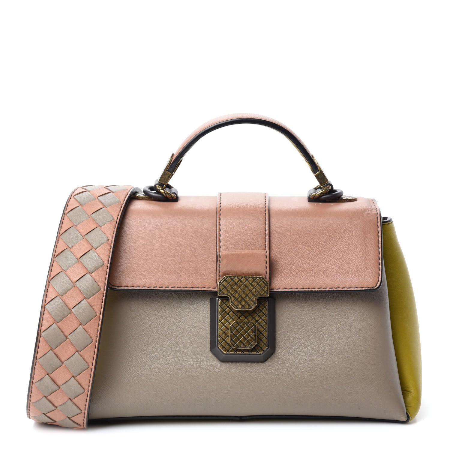 Bottega Veneta Nappa Multicolor Mini Piazza Bag Limestone 1 of 12