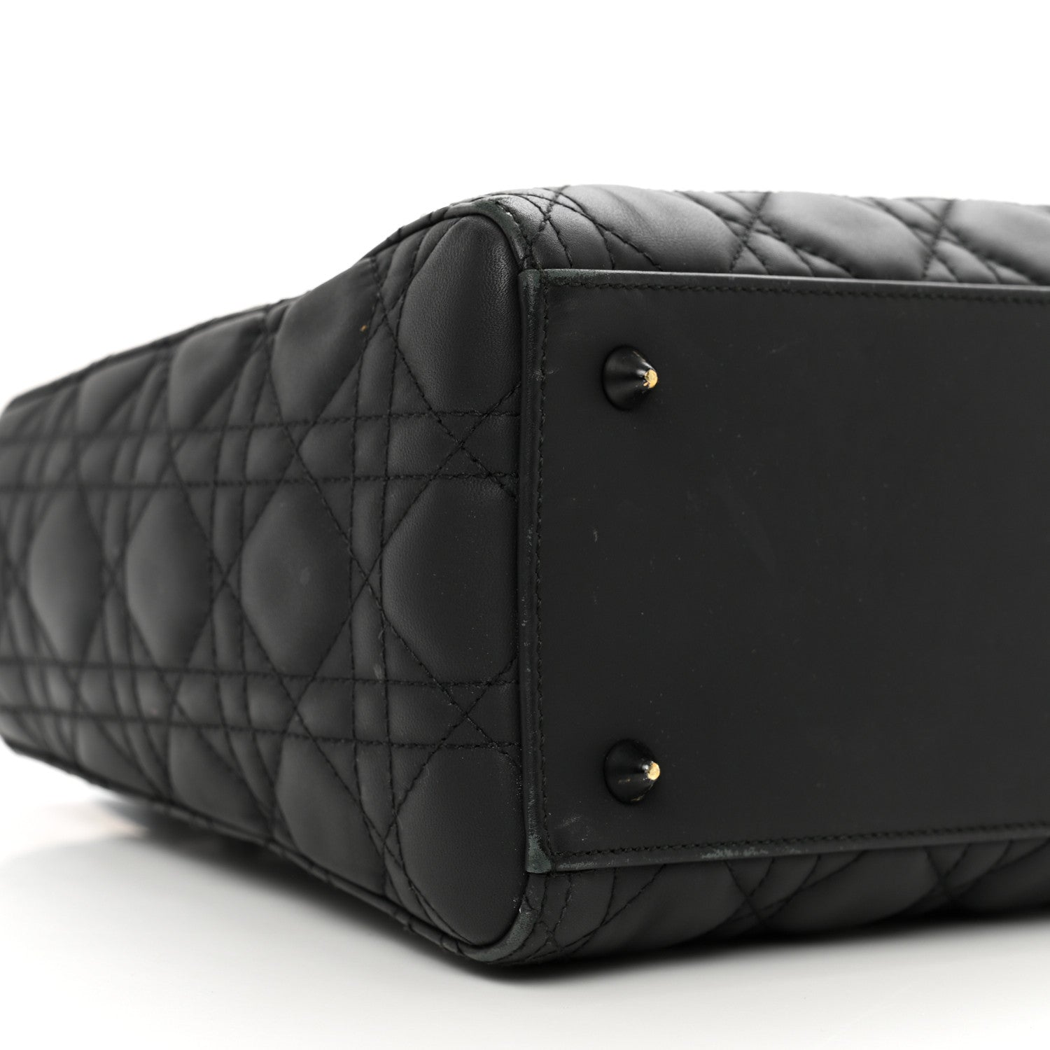 Christian Dior Ultra Matte Calfskin Cannage Medium Lady Dior Black 9 of 14
