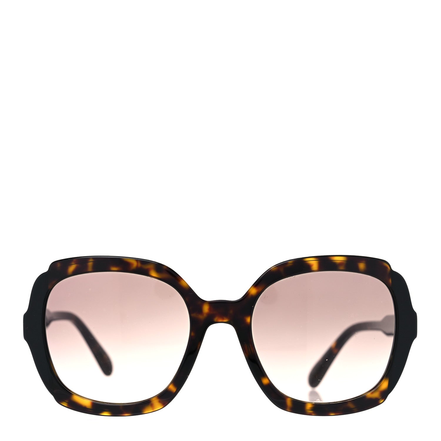 Prada Tortoise Shell Round Sunglasses SPR 16U Black 2 of 9
