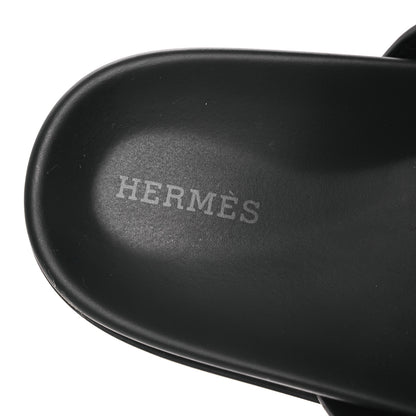 Hermes Calfskin Womens Chypre Sandals 38 Black 9 of 13