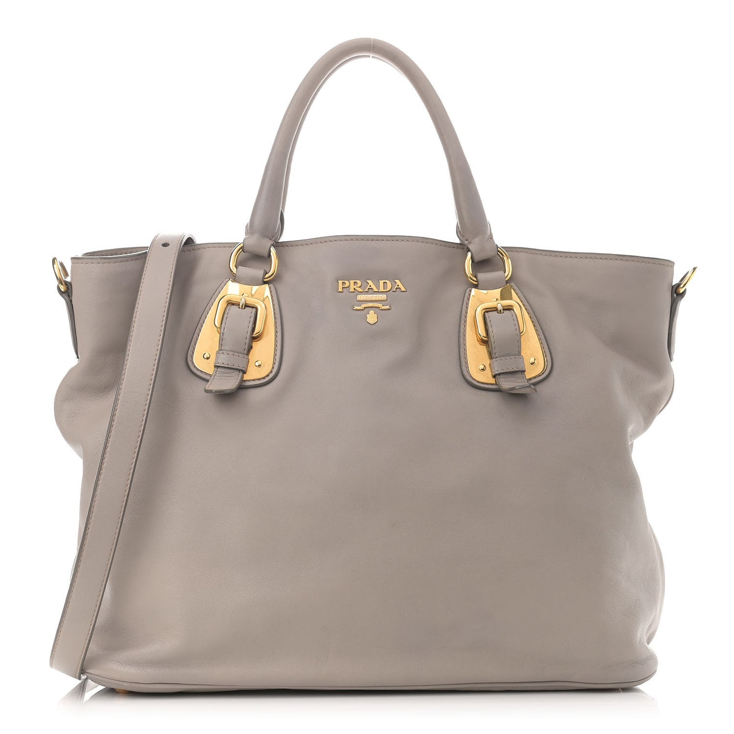 Soft Calf Shopping Tote Argilla