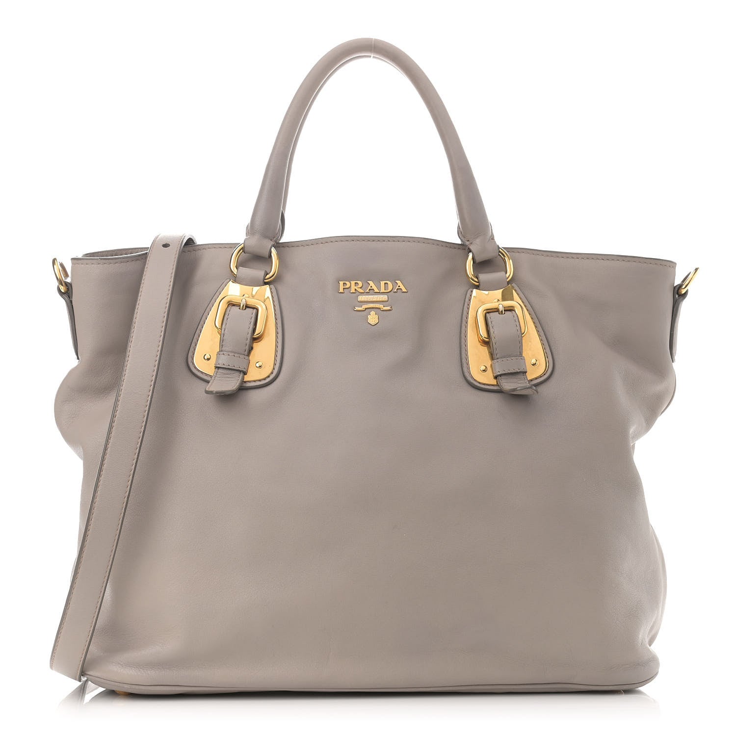 Prada Soft Calf Shopping Tote Argilla 1 of 13