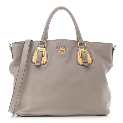 Prada Soft Calf Shopping Tote Argilla 1 of 13
