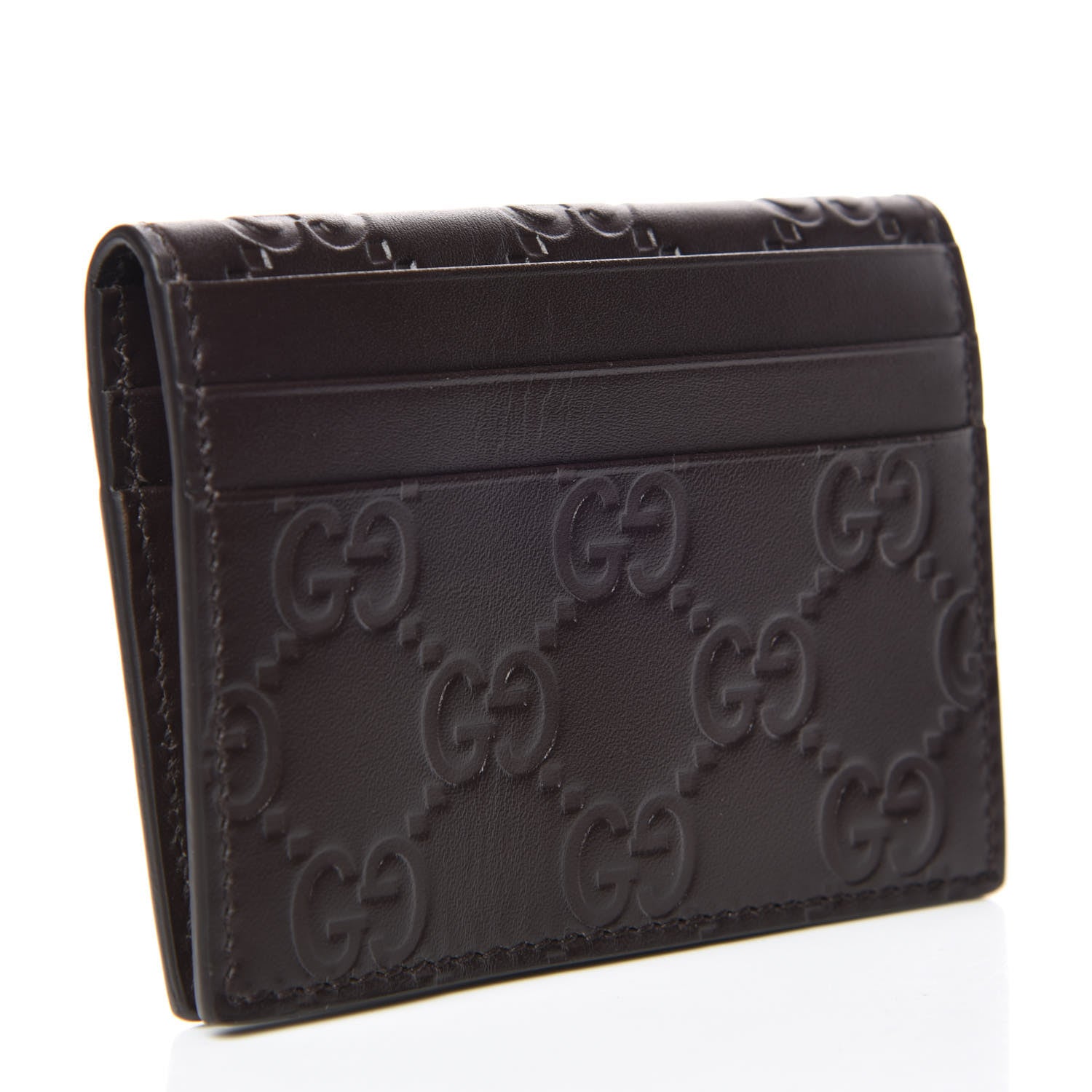 Gucci Guccissima Card Case Brown 3 of 8