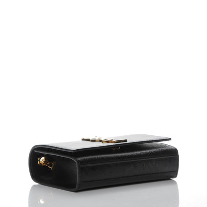 Saint Laurent Grain De Poudre Small Monogram Kate Satchel Black 4 of 7