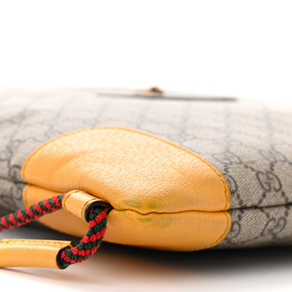 Gucci GG Supreme Monogram Neo Vintage Drawstring Backpack Beige New Acero Crop 9 of 10