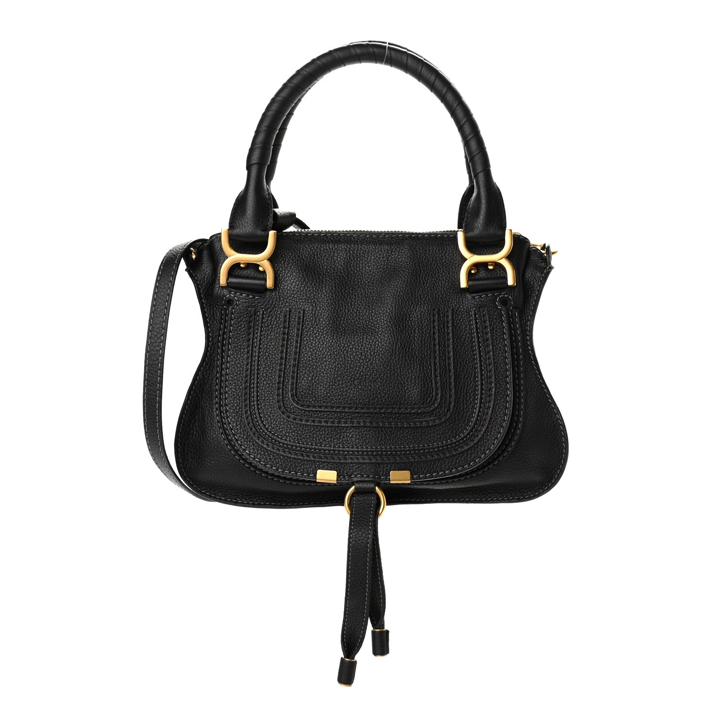 Chloe Calfskin Small Marcie Satchel Black 1 of 10