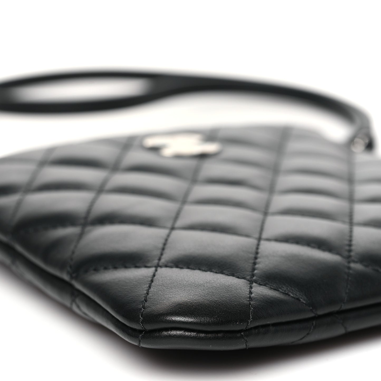 Lambskin Quilted Uniform Crossbody Bag Black
