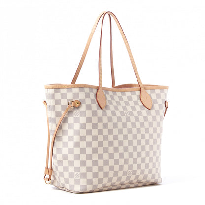 Louis Vuitton Damier Azur Neo Neverfull MM Rose Ballerine 2 of 9