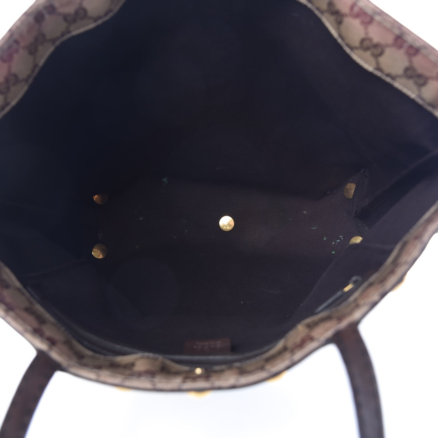 Gucci Crystal Monogram Large Babouska Vertical Shopping Tote Brown 5 of 17