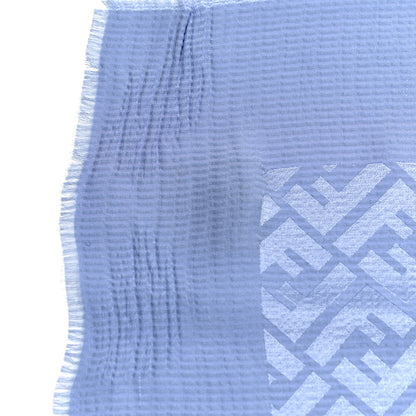 Fendi Silk Wool FF Scarf Blue 4 of 4