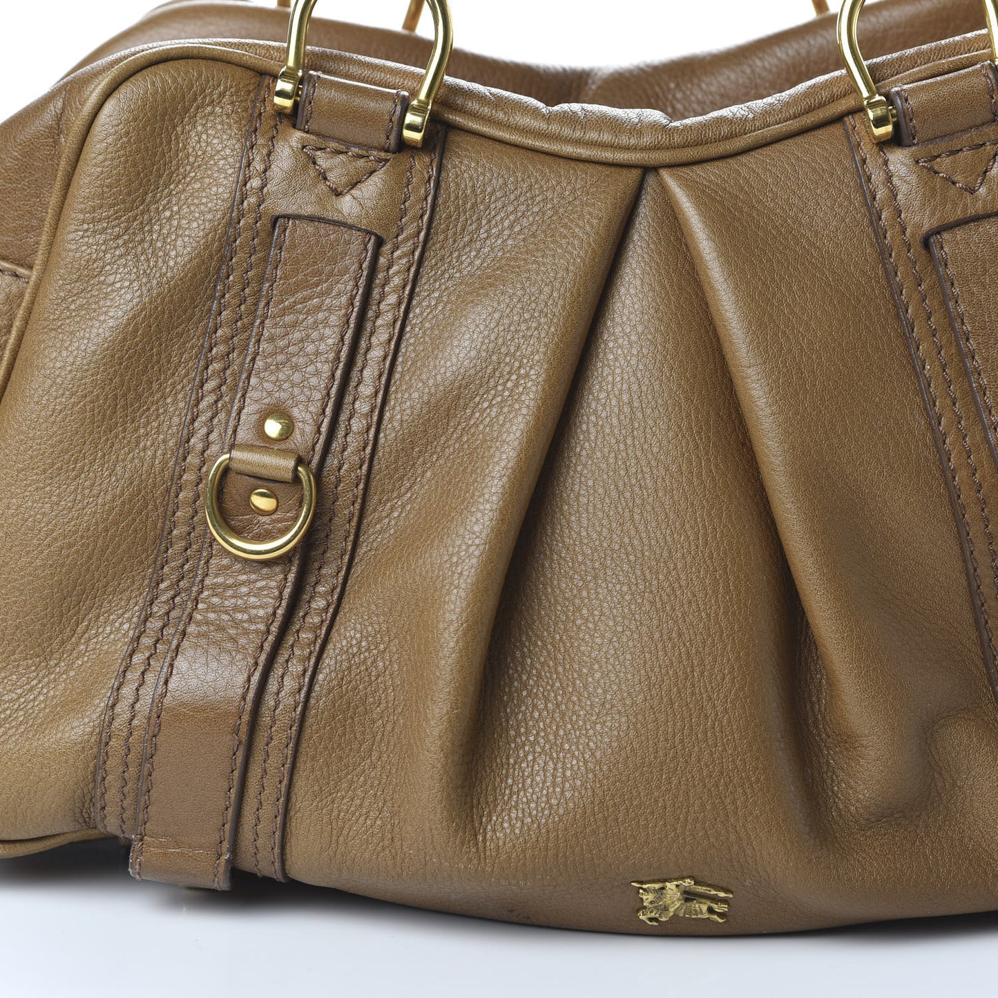 Pebbled Calfskin Small Ashbury Satchel Brown