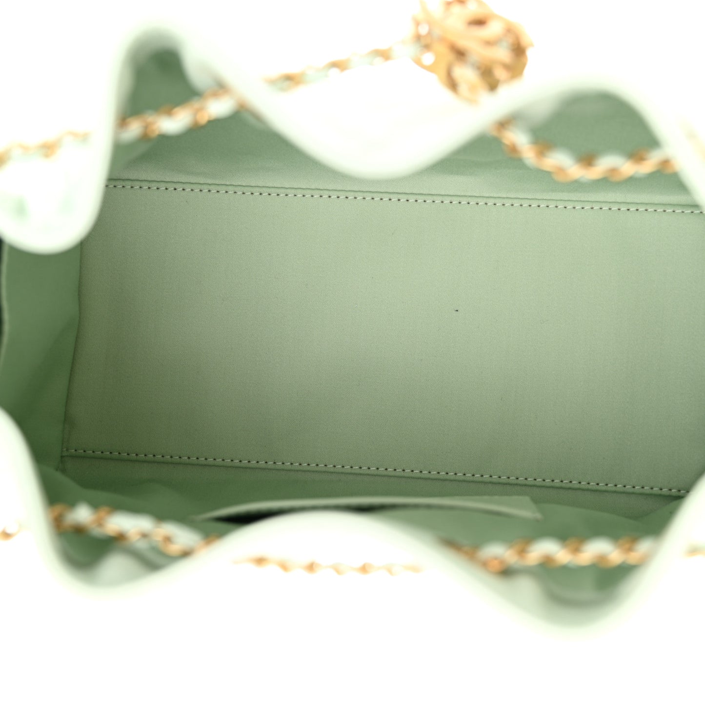 Caviar Quilted Small Chanel 25 Handbag Light Green