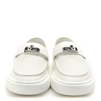Hermes Calfskin Game Slip On Sneakers 38 White 3 of 9