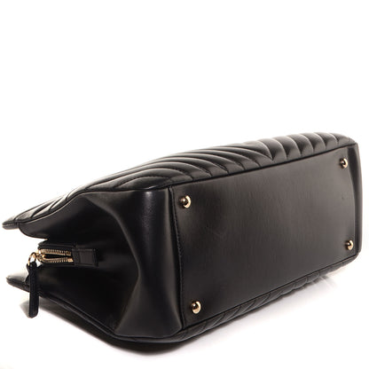 Chanel Lambskin Surpique Chevron Large Tote Black 5 of 9