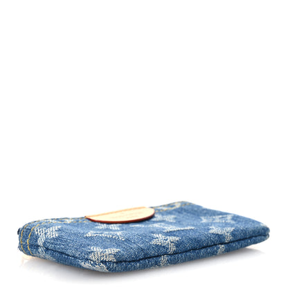 Louis Vuitton Monogram Denim Key Pouch Denim Blue 5 of 8