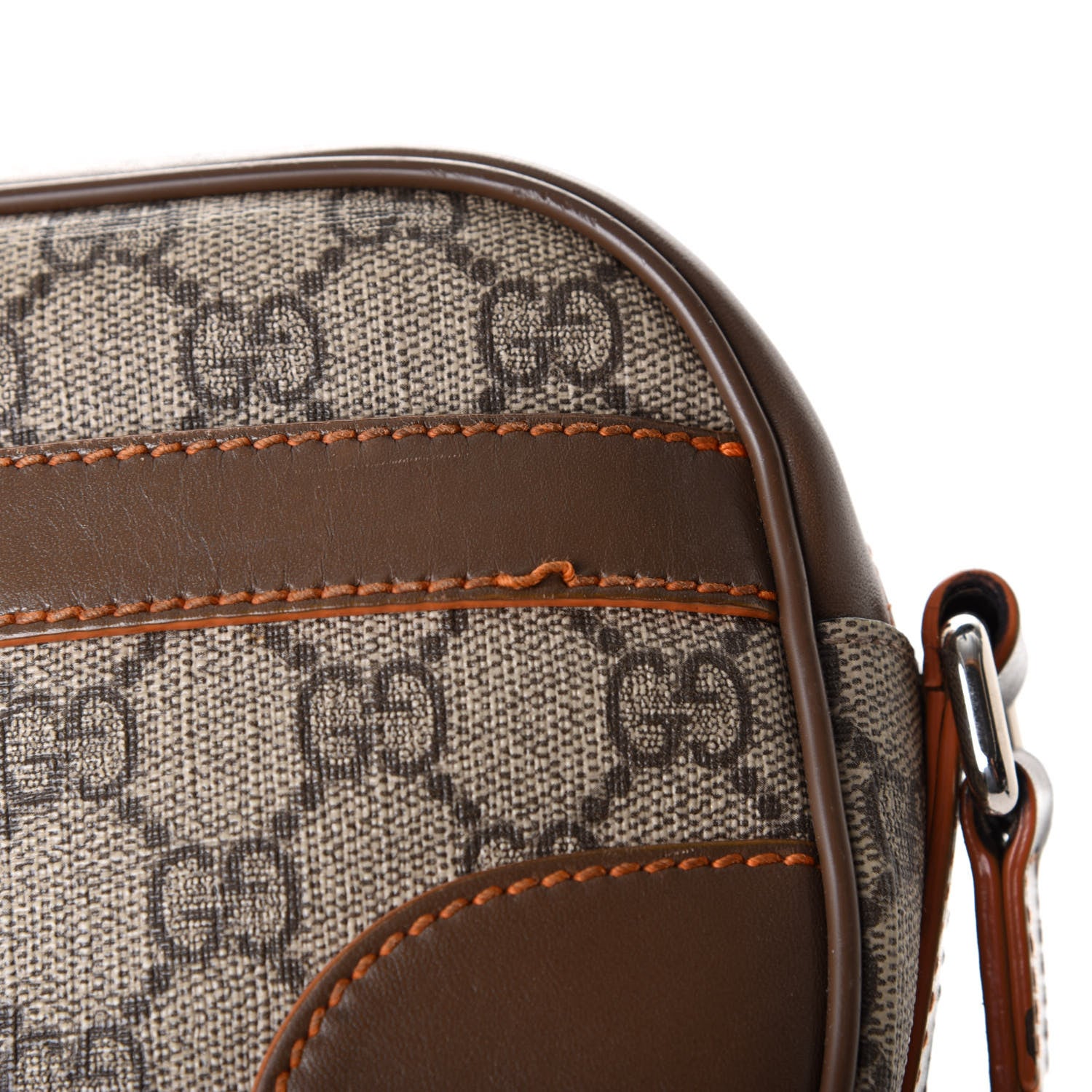 Gucci GG Supreme Monogram Web Small Shoulder Bag Brown 7 of 10