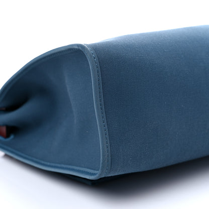 Hermes Vache Hunter Toile Militaire Herbag Zip 31 PM Bleu Agate Rouge H 9 of 13