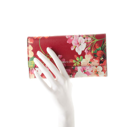 Gucci Calfskin Blooms Print Continental Wallet Romantic Cherry Multicolor 2 of 7