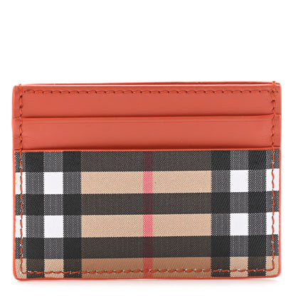 Burberry Vintage Check Calfskin Card Case Orange 1 of 7