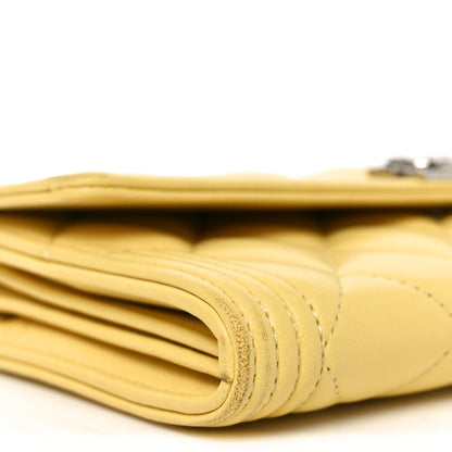 Chanel Lambskin Quilted Large Boy Flap Wallet Yellow 8 of 9
