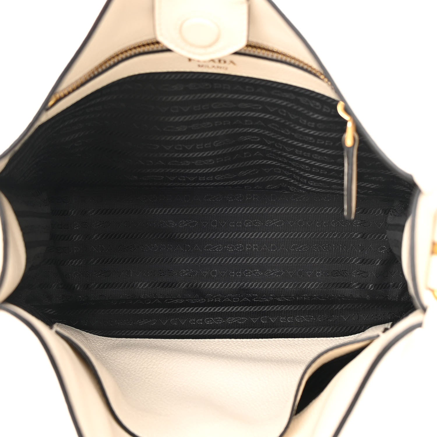 Prada Vitello Daino Hobo Messenger Bag White 5 of 15