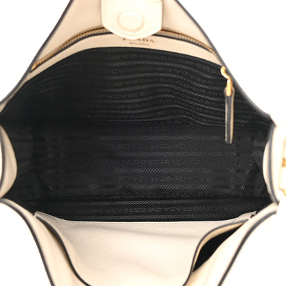 Prada Vitello Daino Hobo Messenger Bag White 5 of 15