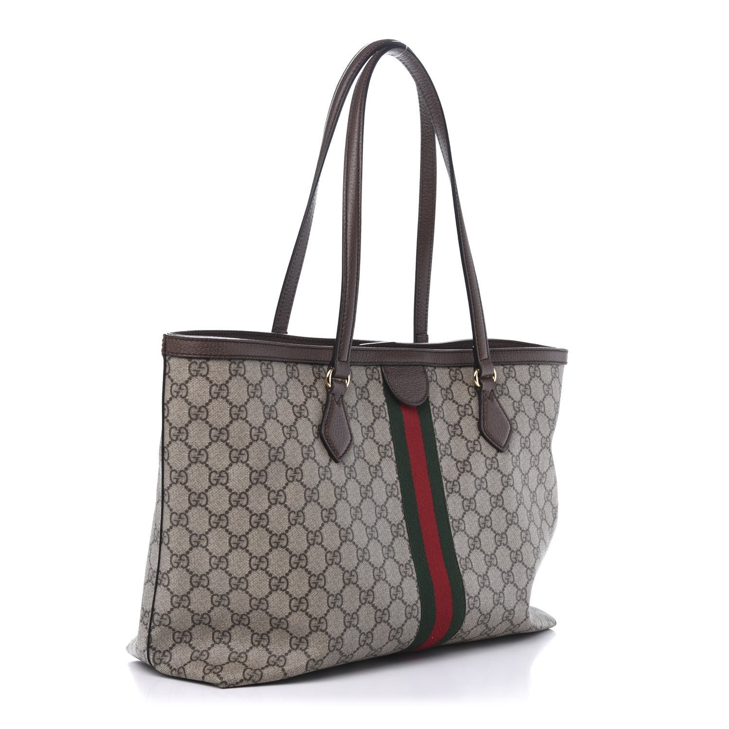 Gucci GG Supreme Monogram Medium Ophidia Shopping Tote Brown 2 of 10