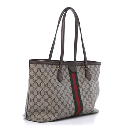 Gucci GG Supreme Monogram Medium Ophidia Shopping Tote Brown 2 of 10