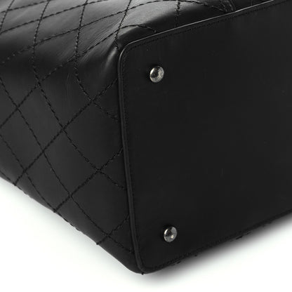 Chanel Lambskin Stitched Shopping Tote Black 9 of 10