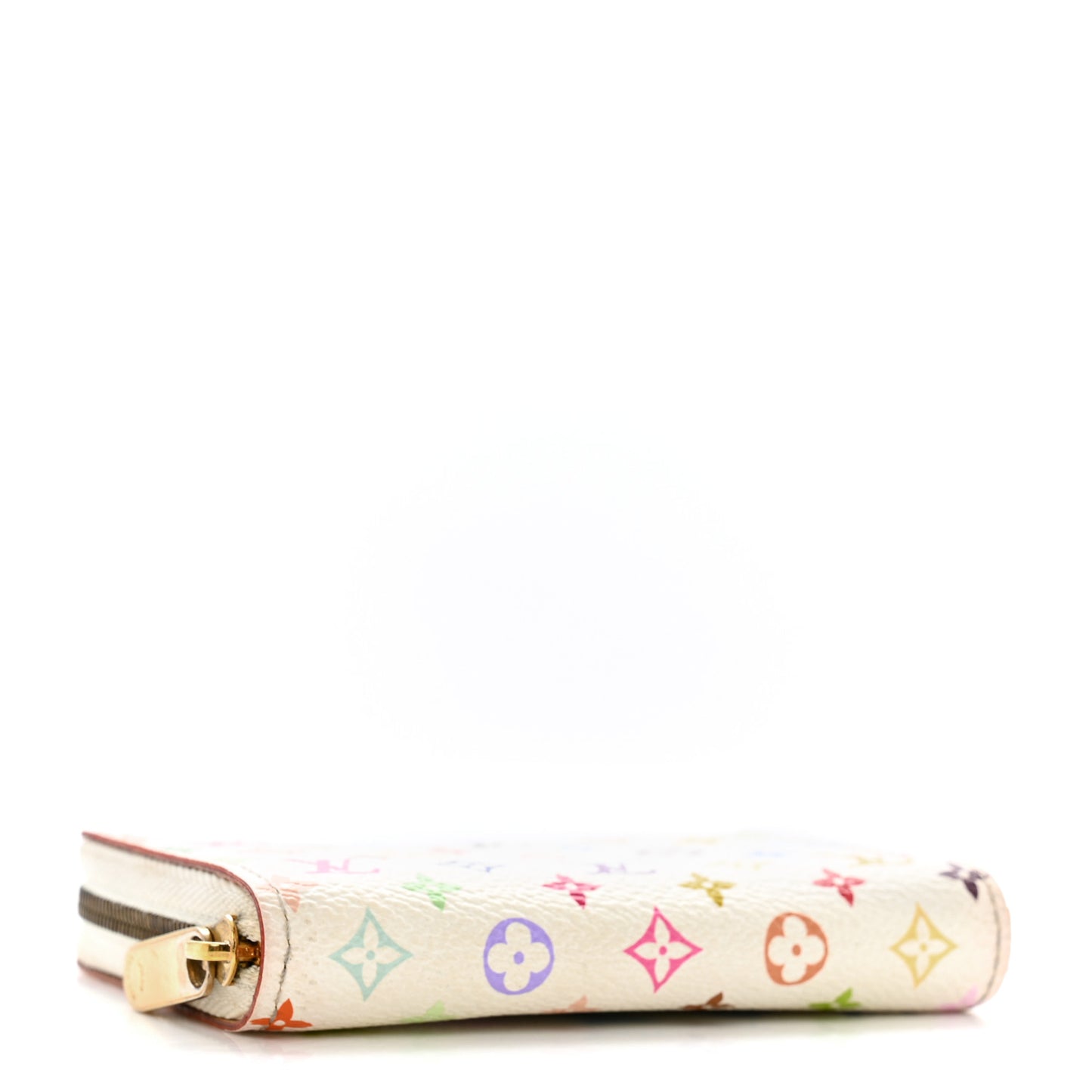Monogram Multicolor Zippy Coin Purse Wallet White Litchi