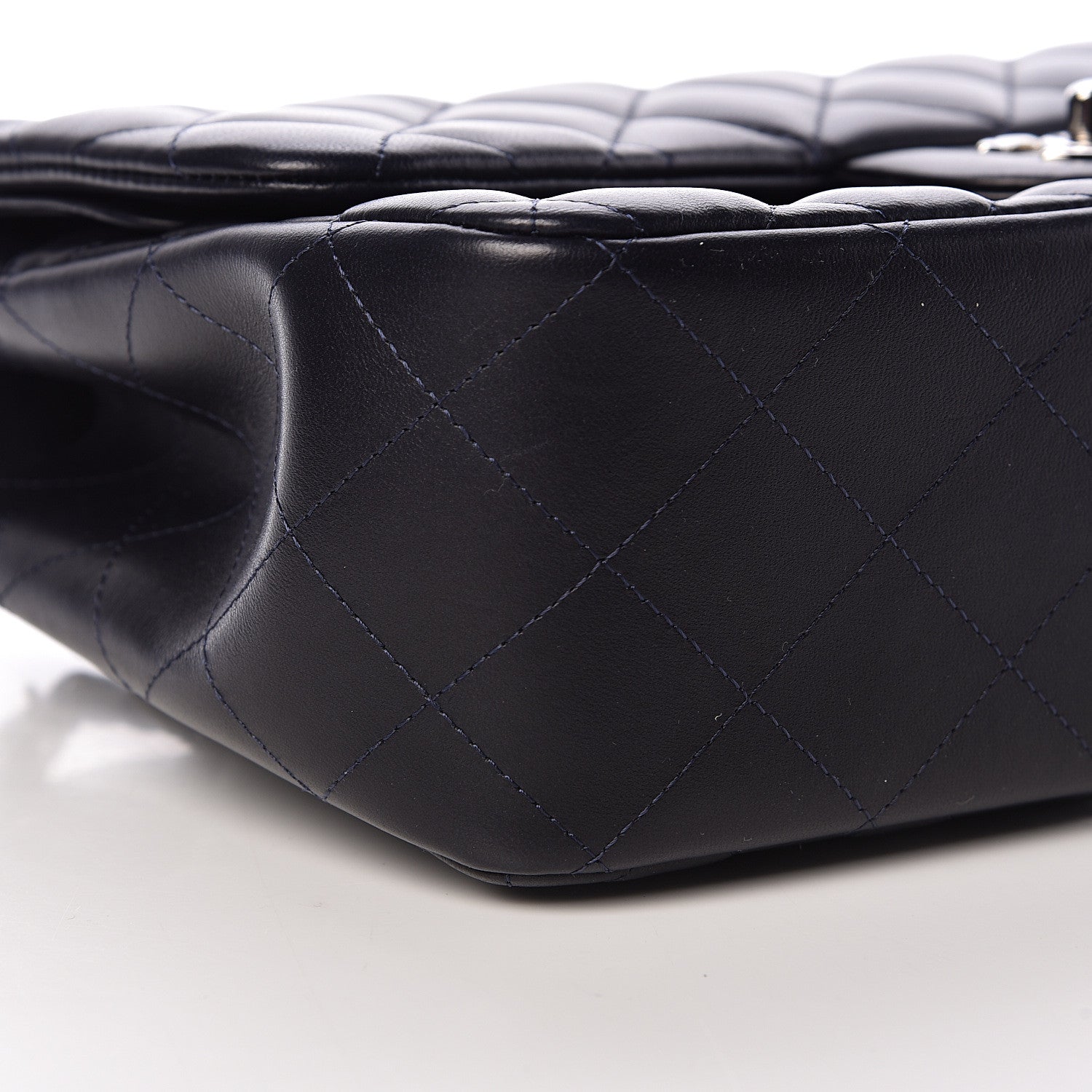 Chanel Lambskin Quilted Jumbo Double Flap Navy 11 of 15