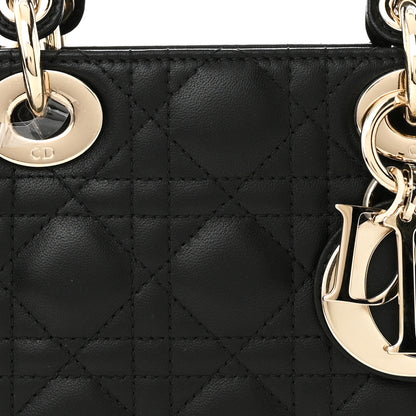 Christian Dior Lambskin Cannage Medium Lady D-Joy Black 8 of 12