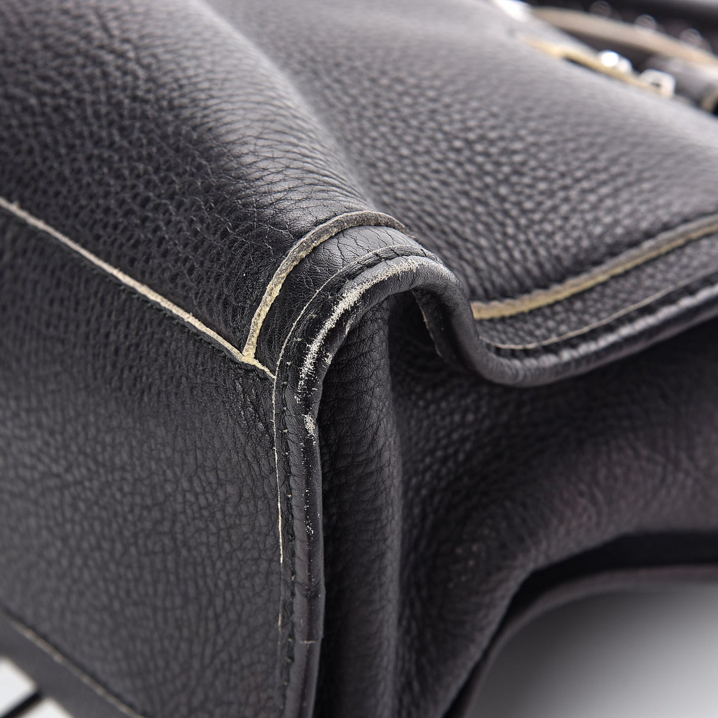 Supple Grained Calfskin Classic Silver Hardware Highlight City Black