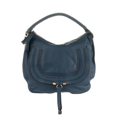 Chloe Calfskin Large Marcie Hobo Royal Navy 1 of 9